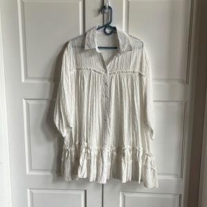 All the frills white baby doll dress!
